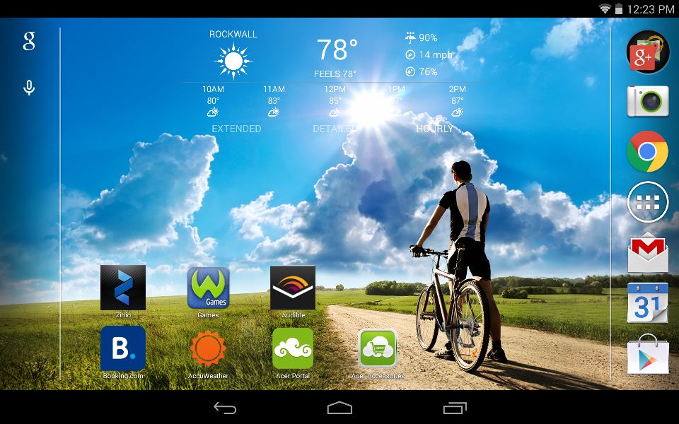 Acer Iconia Tab 8 домашний экран