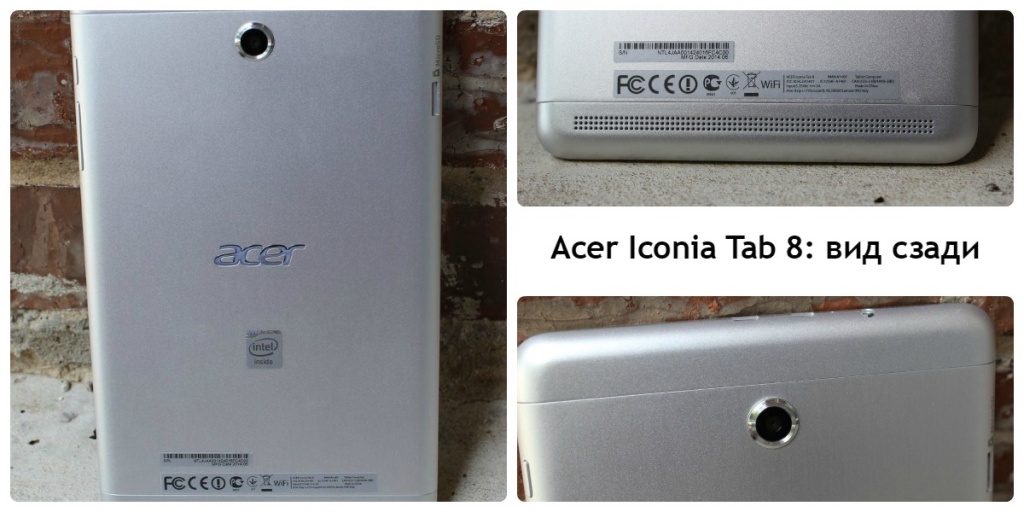 А так выглядит Acer Iconia Tab 8 сзади