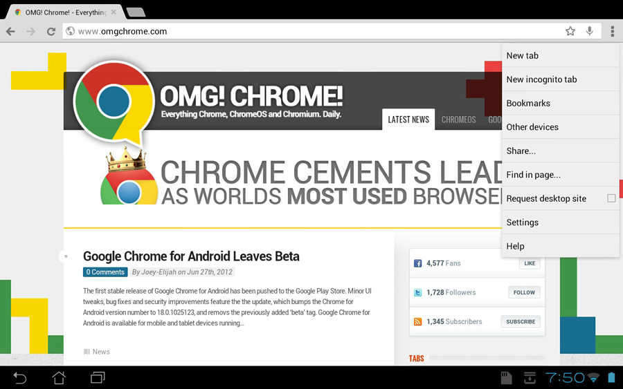 Google Chrome для Android